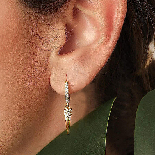 Geometric Zircon Earrings – Trendy Fashion Jewelry