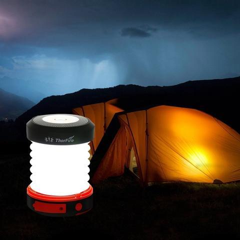 Solar Collapsible Camping Lantern with Power Bank