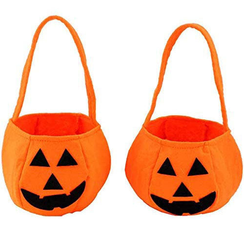 Halloween Pumpkin Candy Bag – Felt Trick-or-Treat Bag