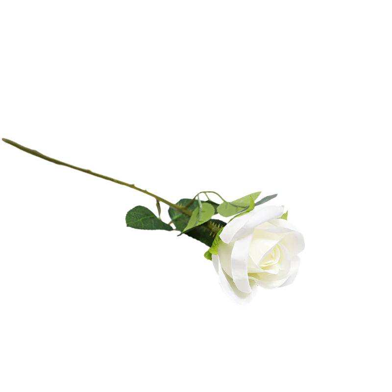 Artificial red rose flower bouquet for home decoration, made of silk cloth, ideal for weddings and special occasions.