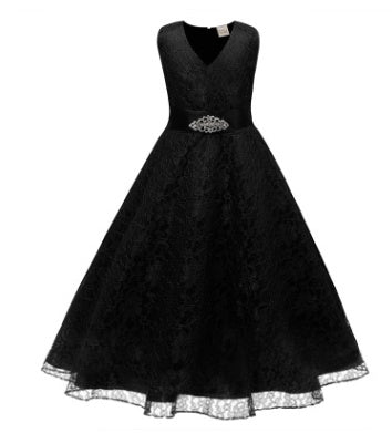 Girl’s Princess Wedding Dress with Diamond Belt