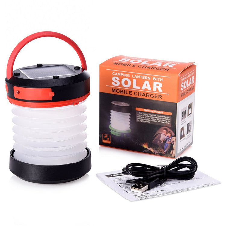 Solar Collapsible Camping Lantern with Power Bank