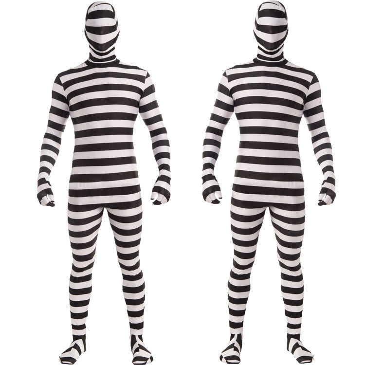 Halloween Black & White Prison Costume