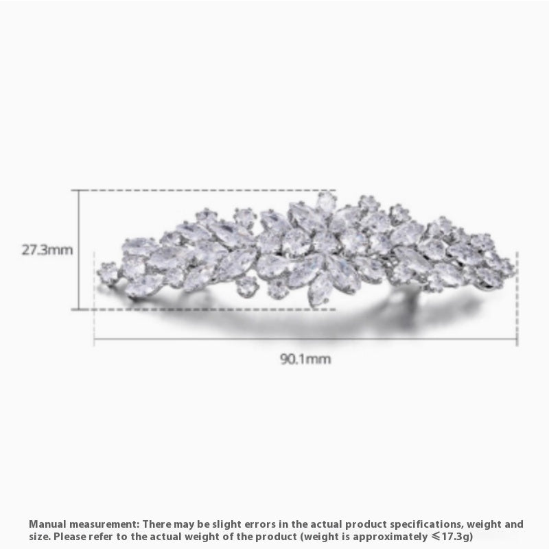 S925 Sterling Silver Moissanite All-match Light Luxury Hairpin