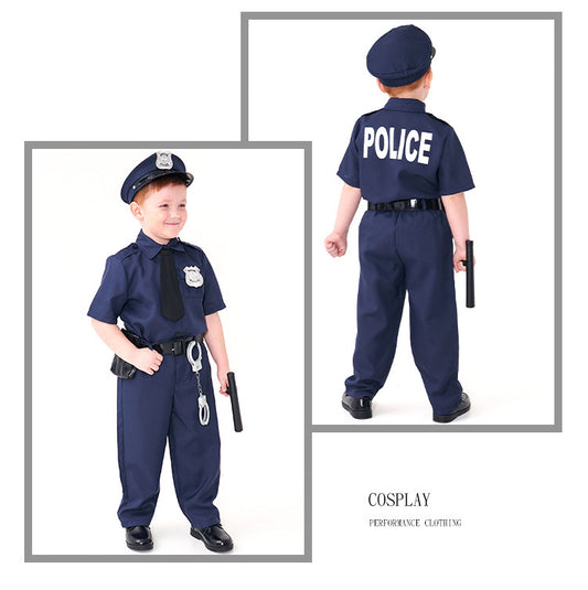 Halloween Boys Police Officer Costume Set