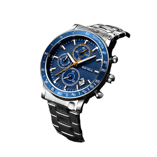 Waterproof Luminous Three-Pin Steel Watch for Business