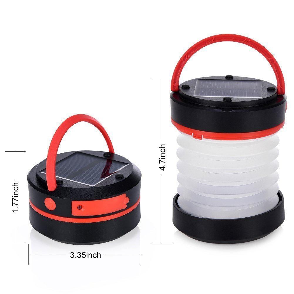 Solar Collapsible Camping Lantern with Power Bank