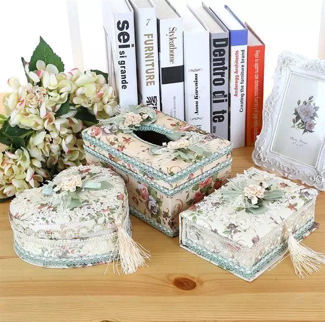 Ceramic Jewelry & Tissue Storage Box – Stylish Colors