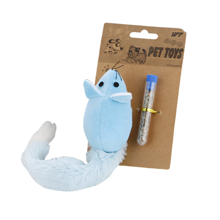 Plush Mouse Cat Toy with Mint Refill – Soft & Fun