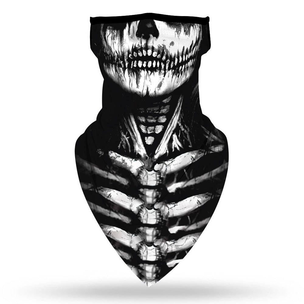 Halloween Clown Print Triangle Scarf – Unisex