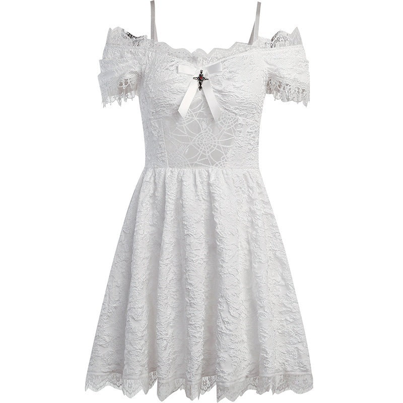 Dark Gothic Halloween Dress – Short Cosplay Outfit