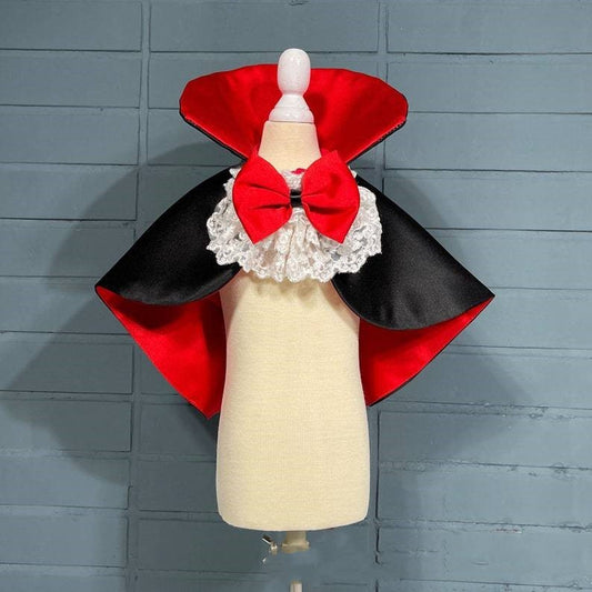 Pet Vampire Halloween Cloak – Red Costume