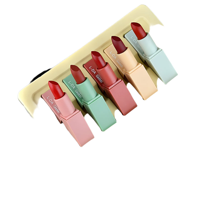 5-Piece Lipstick Set – Premium Gift Box with Bold Colors