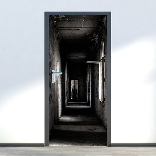 Spooky 3D Halloween Door Sticker – Waterproof & Large