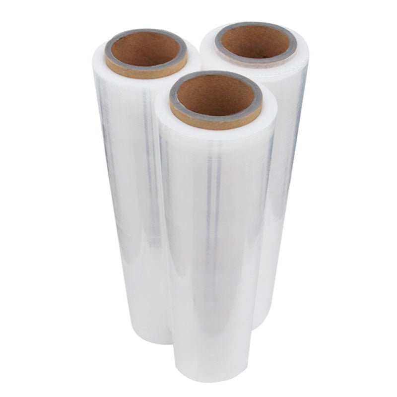 Waterproof and moisture-proof plastic packing film rolls.