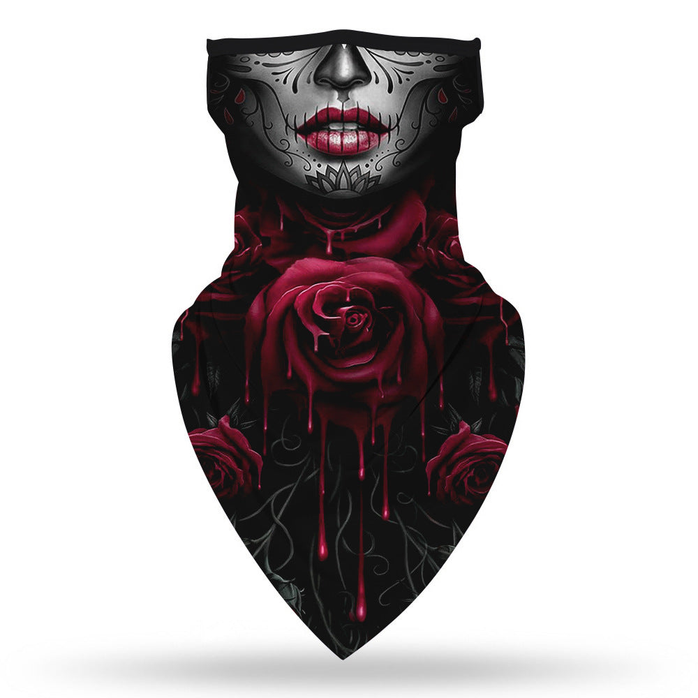 Halloween Clown Print Triangle Scarf – Unisex