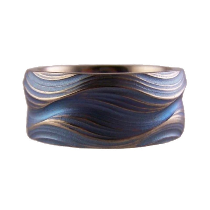 European And American Personalized Fashion Pleated Ring Fashion High Sense