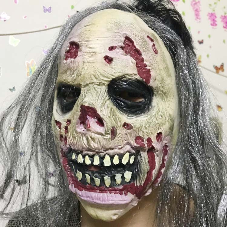 Scary Halloween Zombie Mask – Realistic Latex Headgear