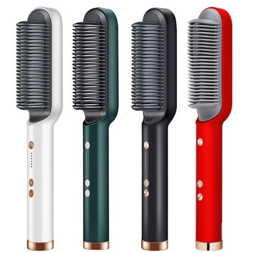 Hair Straightening Brush Electric Ionic Fast Heat Hair Straightener Comb