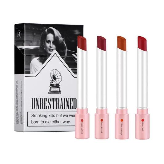 Cigarette Lipstick Set 4 Color Velvet Matte Mini Lip Kit Waterproof