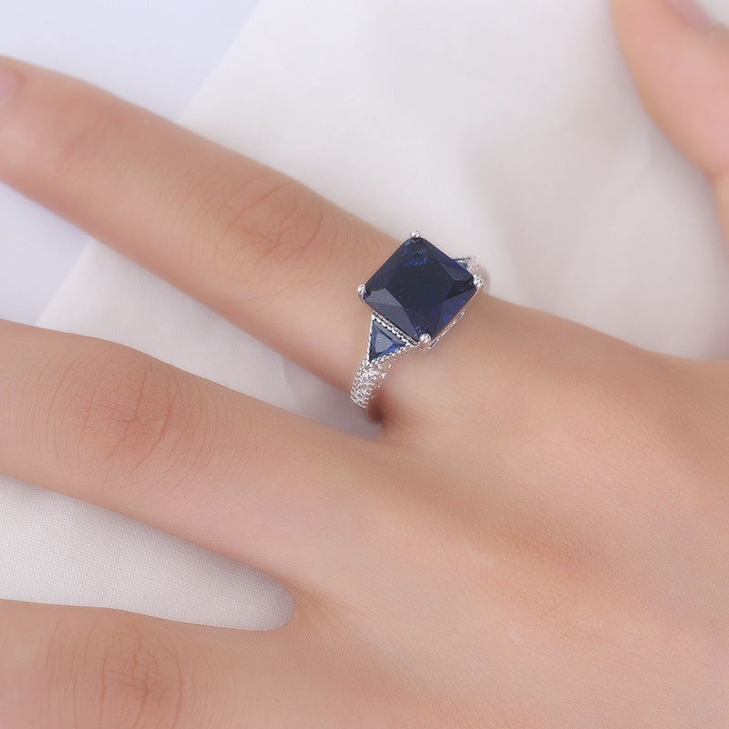 Luxury Micro-inlaid AAA Zircon Copper Ring
