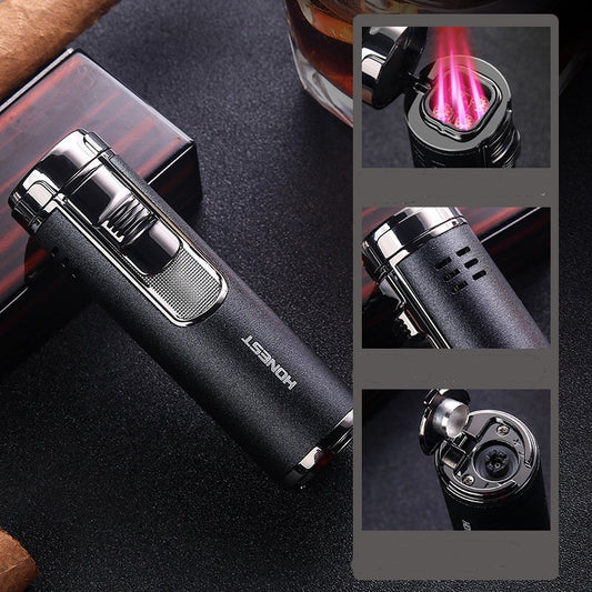 Cylindrical Metal Refillable Cigar Lighter