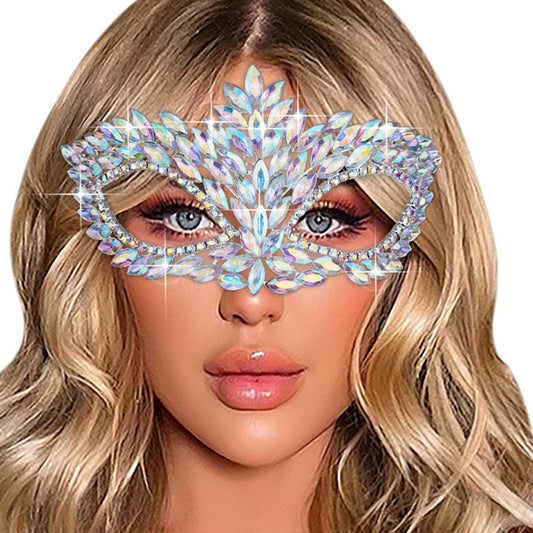 Halloween Geometric Mask – Silver & Gold