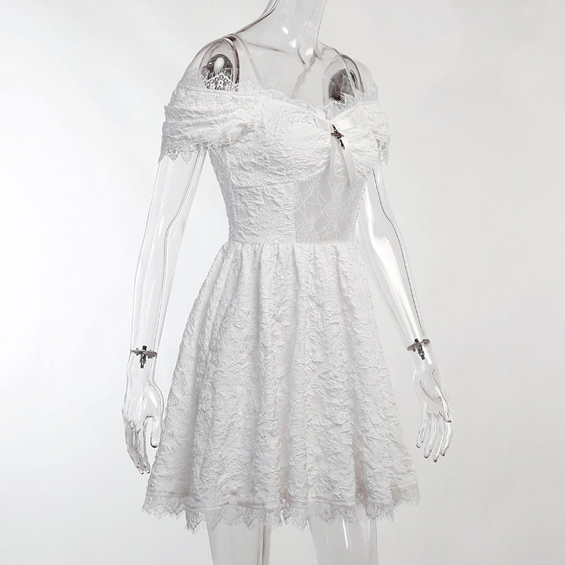 Dark Gothic Halloween Dress – Short Cosplay Outfit