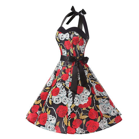 Halloween Hepburn Dress – Vintage Cotton Style