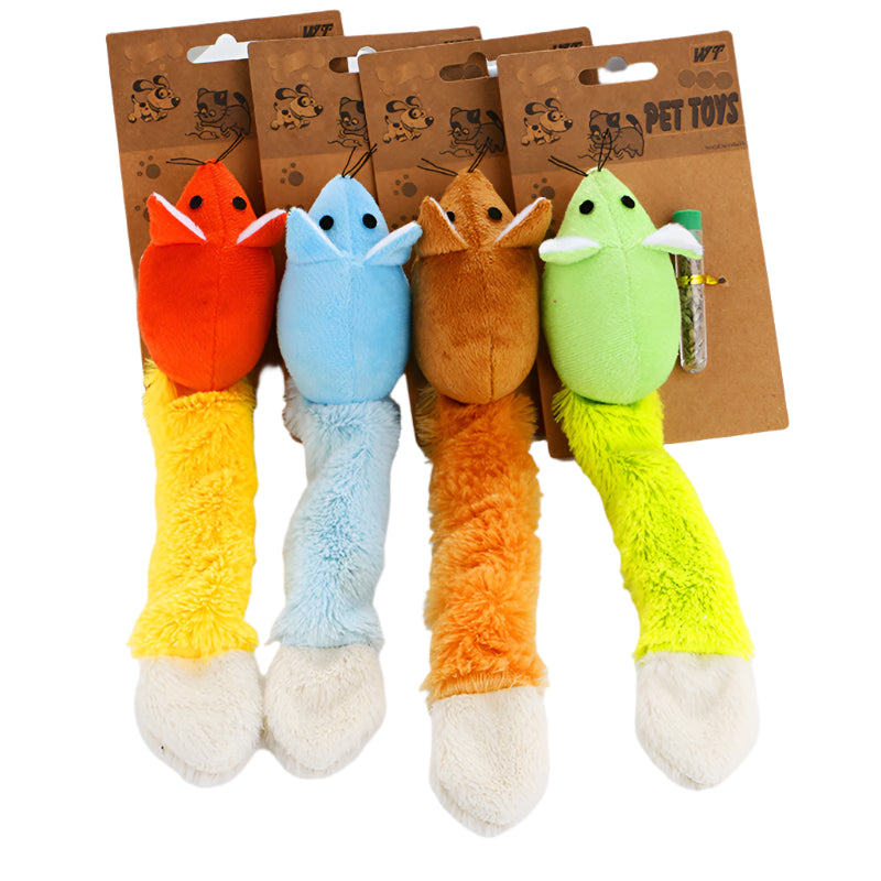 Plush Mouse Cat Toy with Mint Refill – Soft & Fun