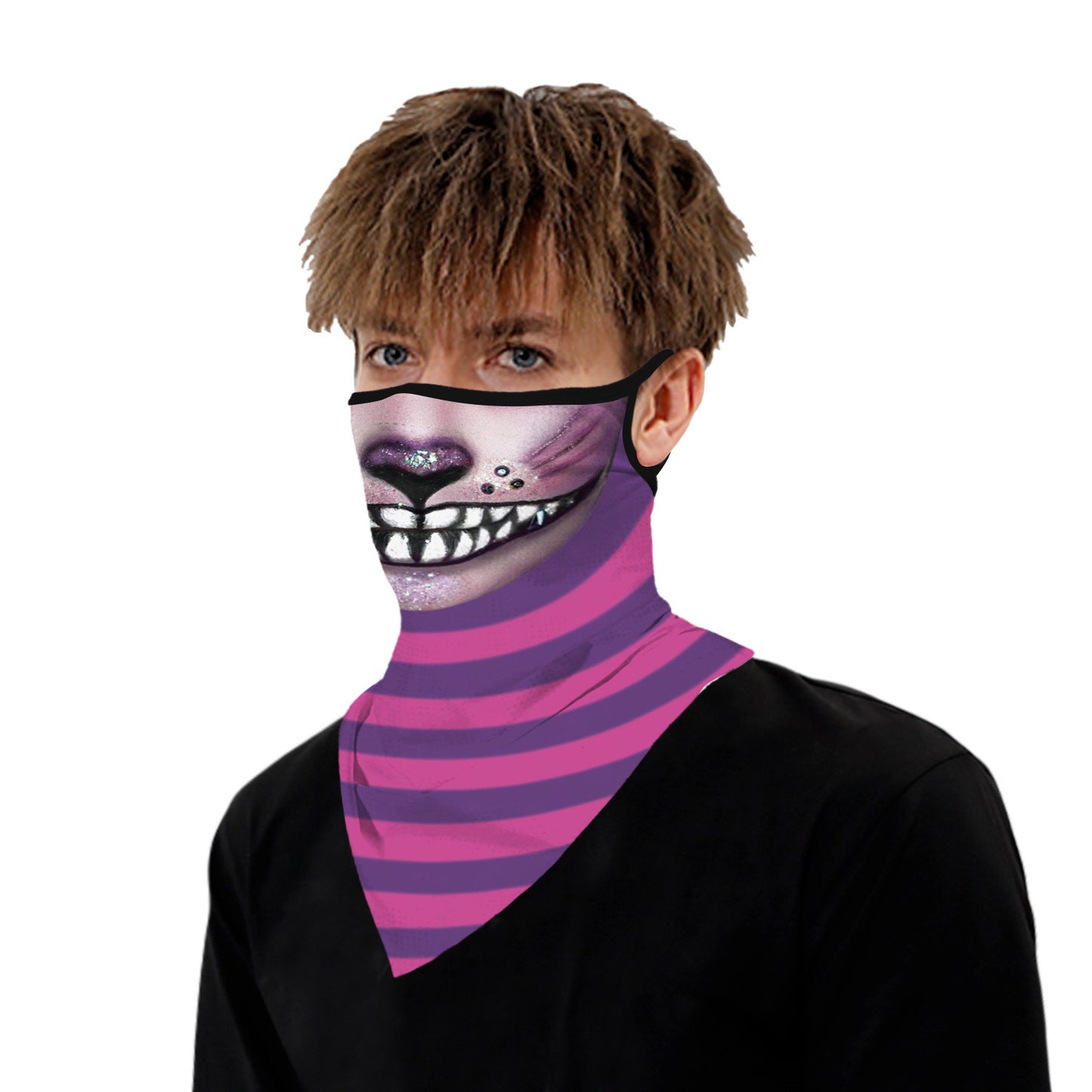Halloween Clown Print Triangle Scarf – Unisex