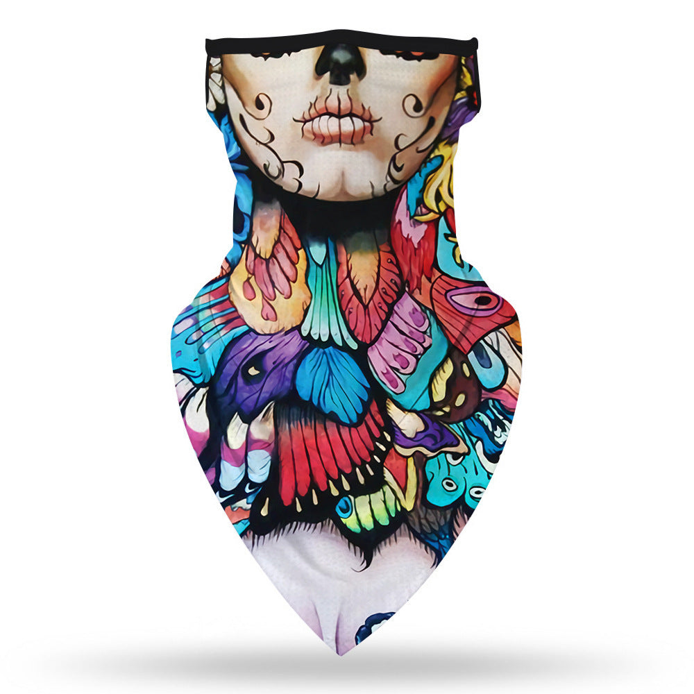 Halloween Clown Print Triangle Scarf – Unisex