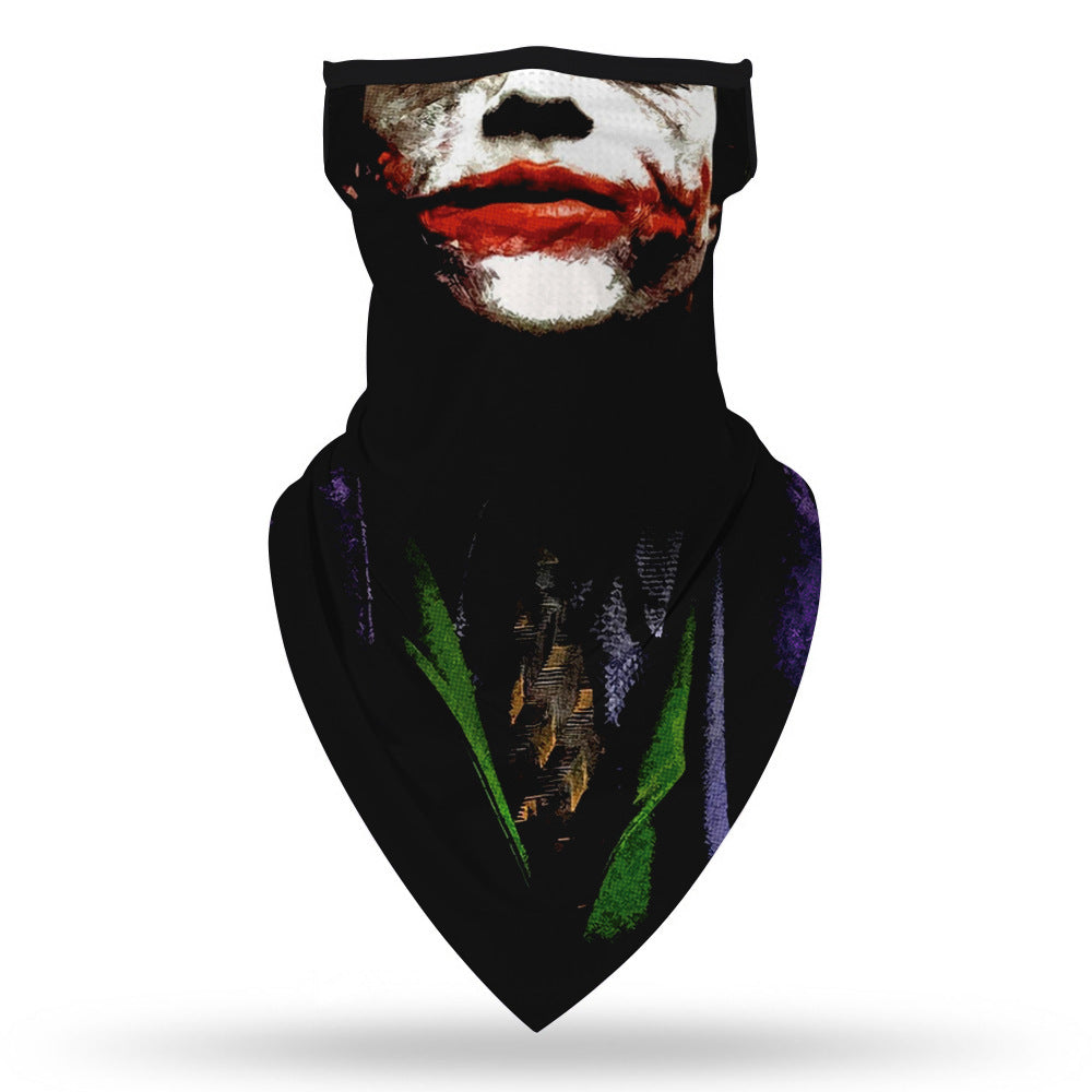 Halloween Clown Print Triangle Scarf – Unisex