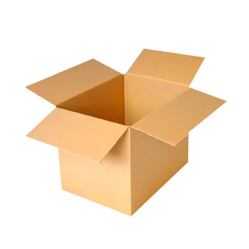 Thick packing moving carton with open flaps, corrugated cardboard, 30x30x30cm.