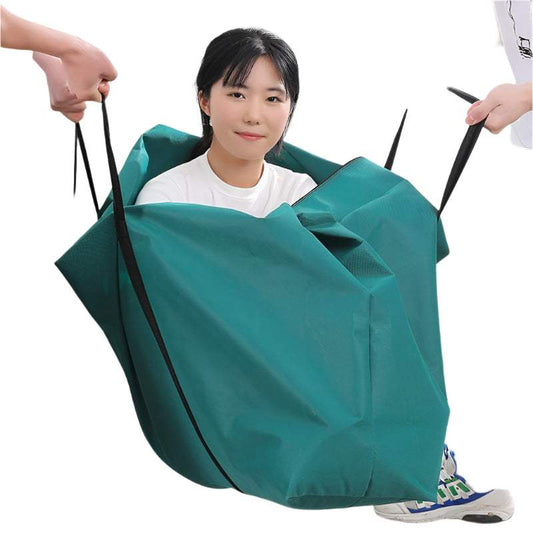 Moving packing bag in green canvas, suitable for clothes and sundries storage.