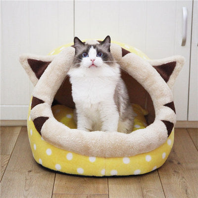 Cozy Indoor Cat & Small Dog Tent Bed – Removable