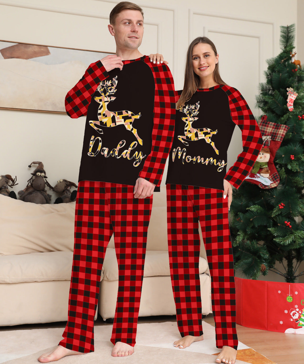 Deer Print Halloween Family Pajama Set