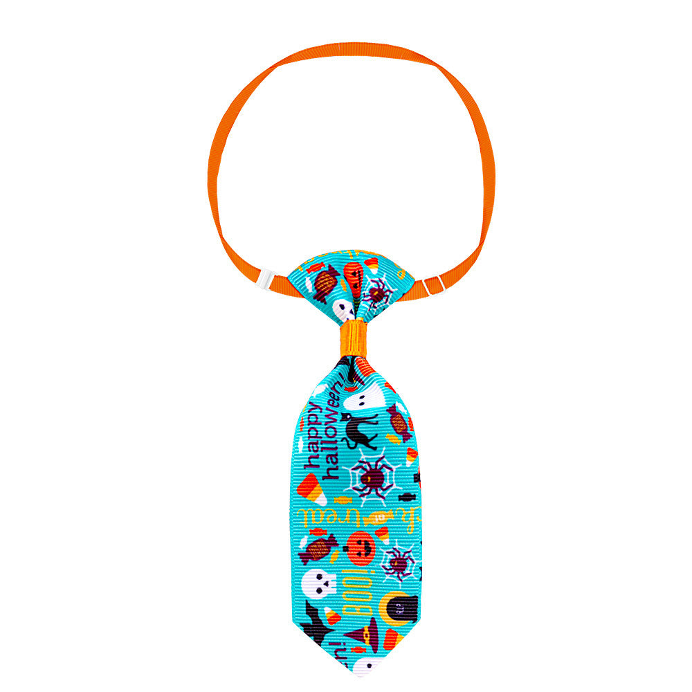 Pet Halloween Skull Tie – Adjustable Costume Accessory