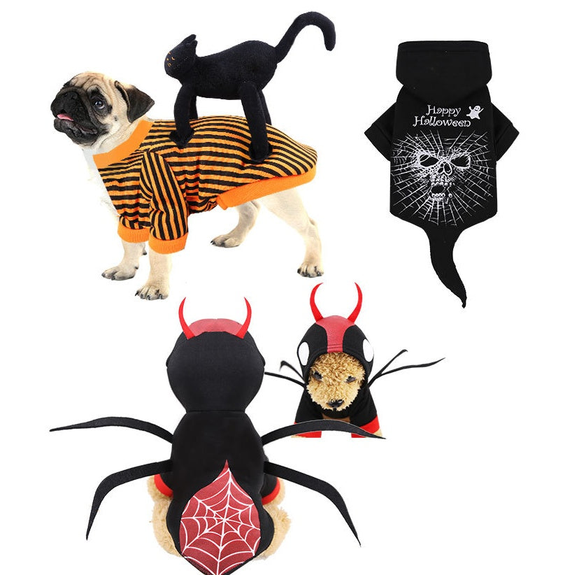 Halloween Funny Pet Costume – Pumpkin Cat & Dog Outfit