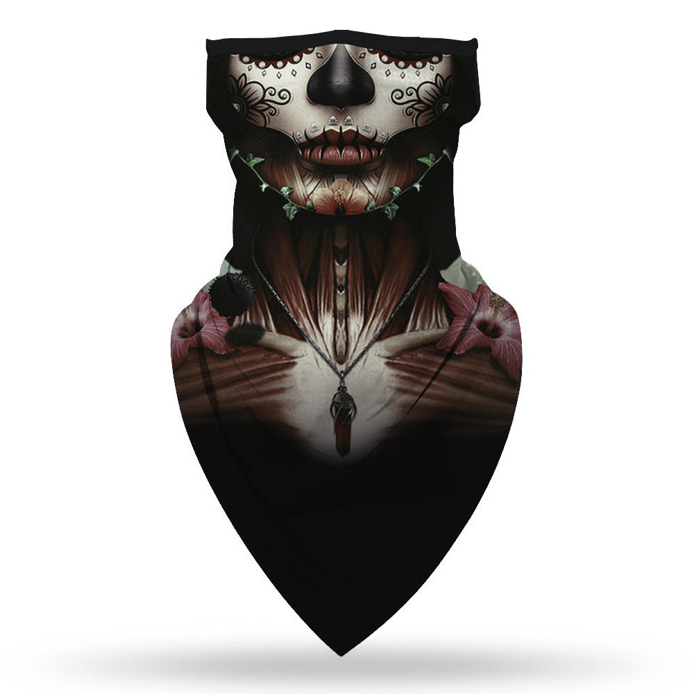 Halloween Clown Print Triangle Scarf – Unisex