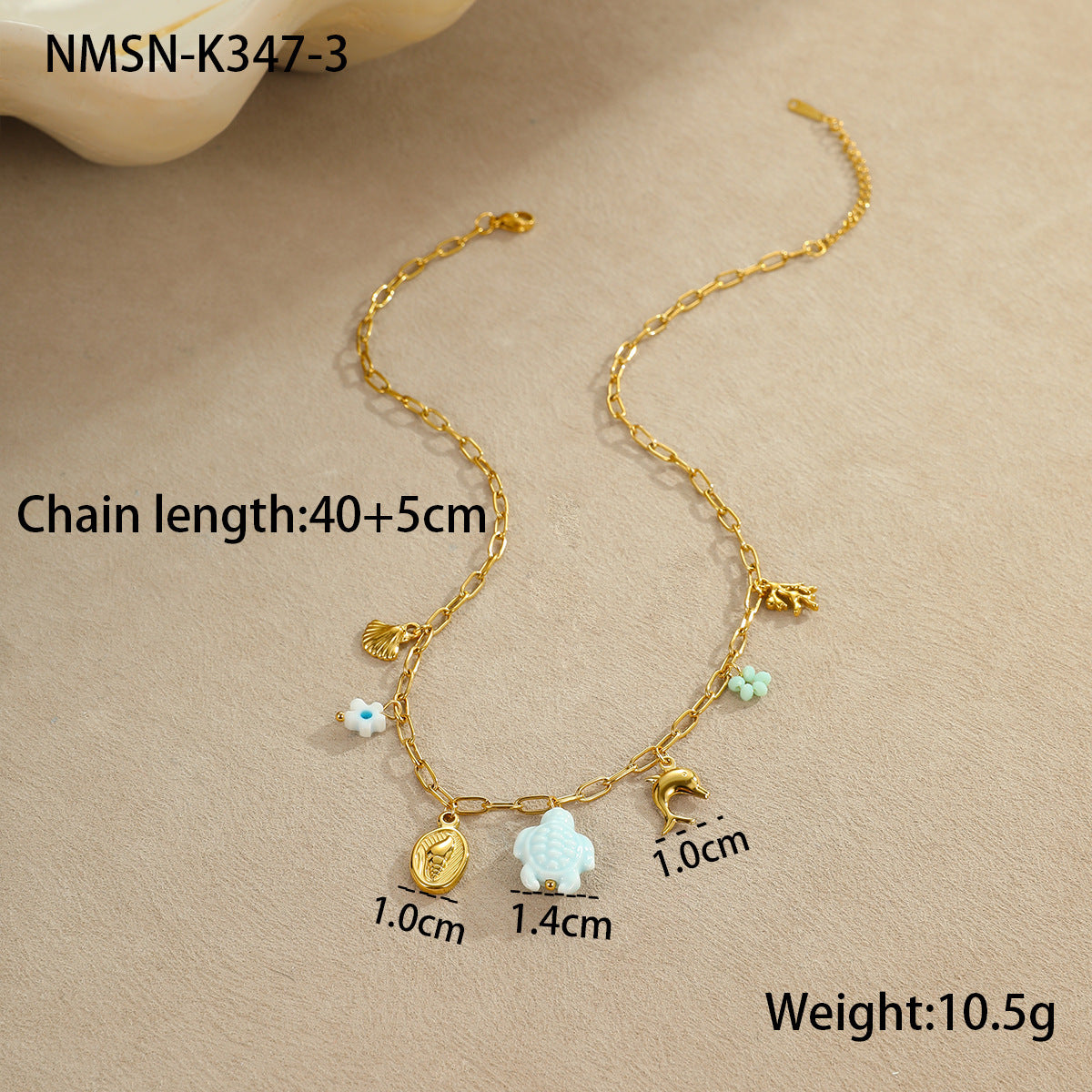 Ocean Style Pendant Stainless Steel Women's Necklace