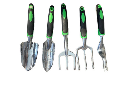 9-Piece Aluminum Gardening Tool Set with Silicone Handles