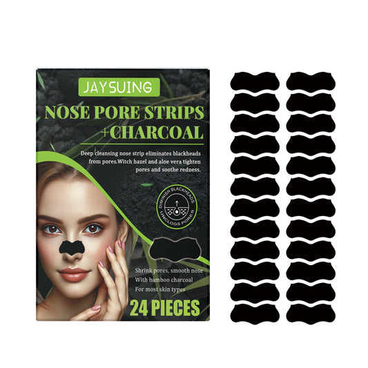 Charcoal Nose Strips – 24pcs Deep Clean & Blackhead Removal