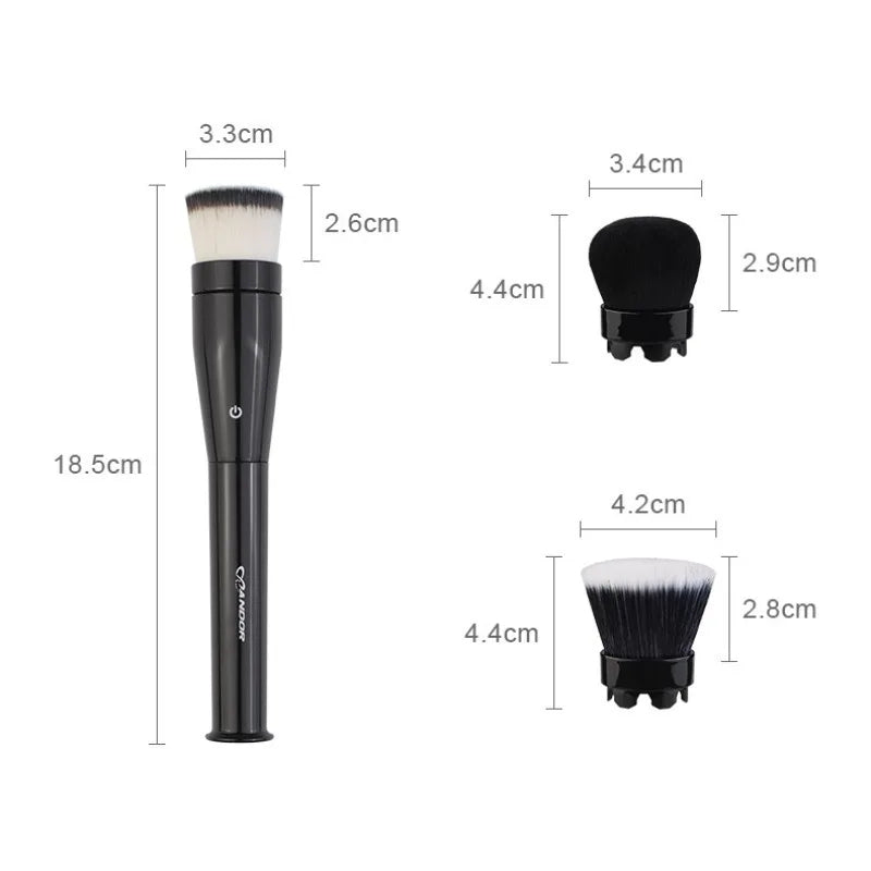 3 in 1 Electric Makeup Brush Vibration Rotating Foundation Blush Tool