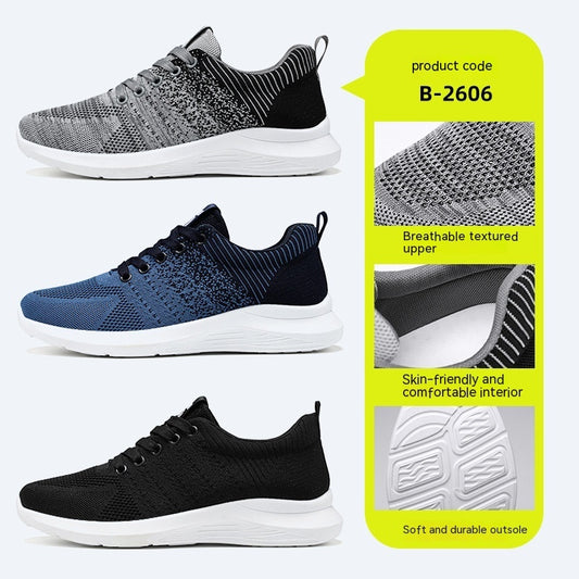 Men’s Korean Mesh Sneakers – Casual Sports & Hiking Shoes