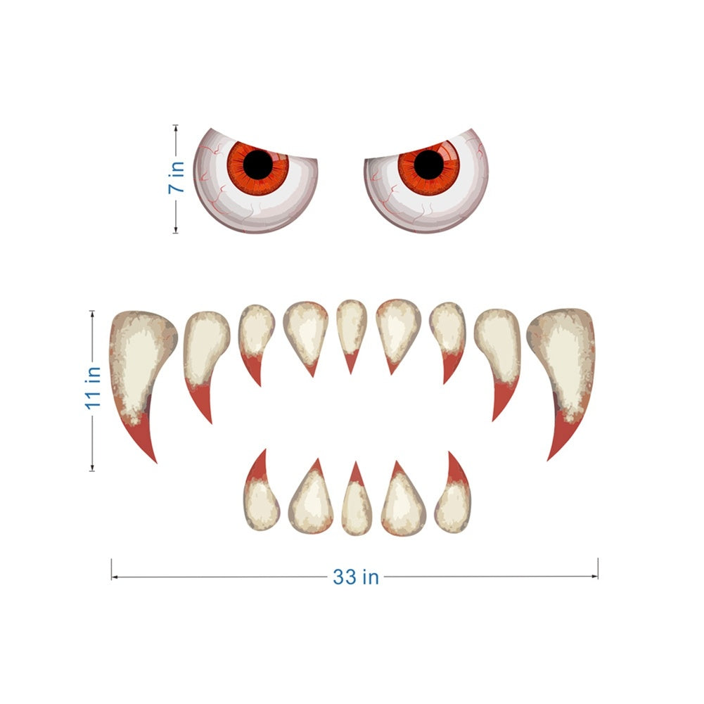 Halloween Horror Door Sticker – PVC Mural Decor