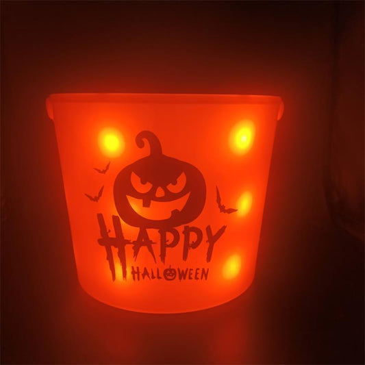 Halloween Glowing Pumpkin Bucket – Portable LED Toy