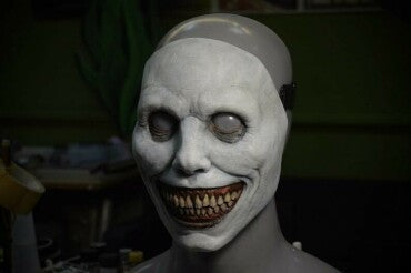 Creepy Smiley Face Halloween PVC Mask