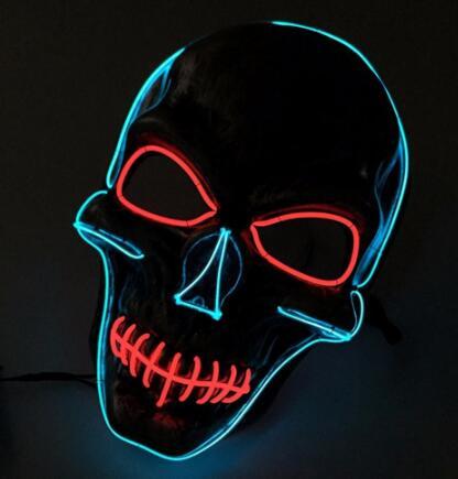 Halloween LED Mouth Mask Headband – Scary & Colorful