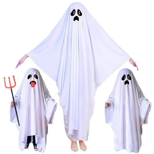 Halloween Ghost Cloak Costume – White & Fun Designs